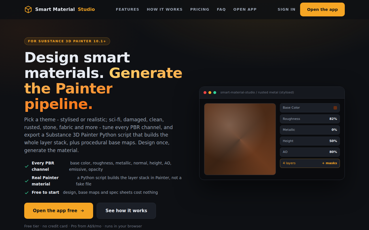 Smart Material Studio - Substance Painter smart-material pipeline