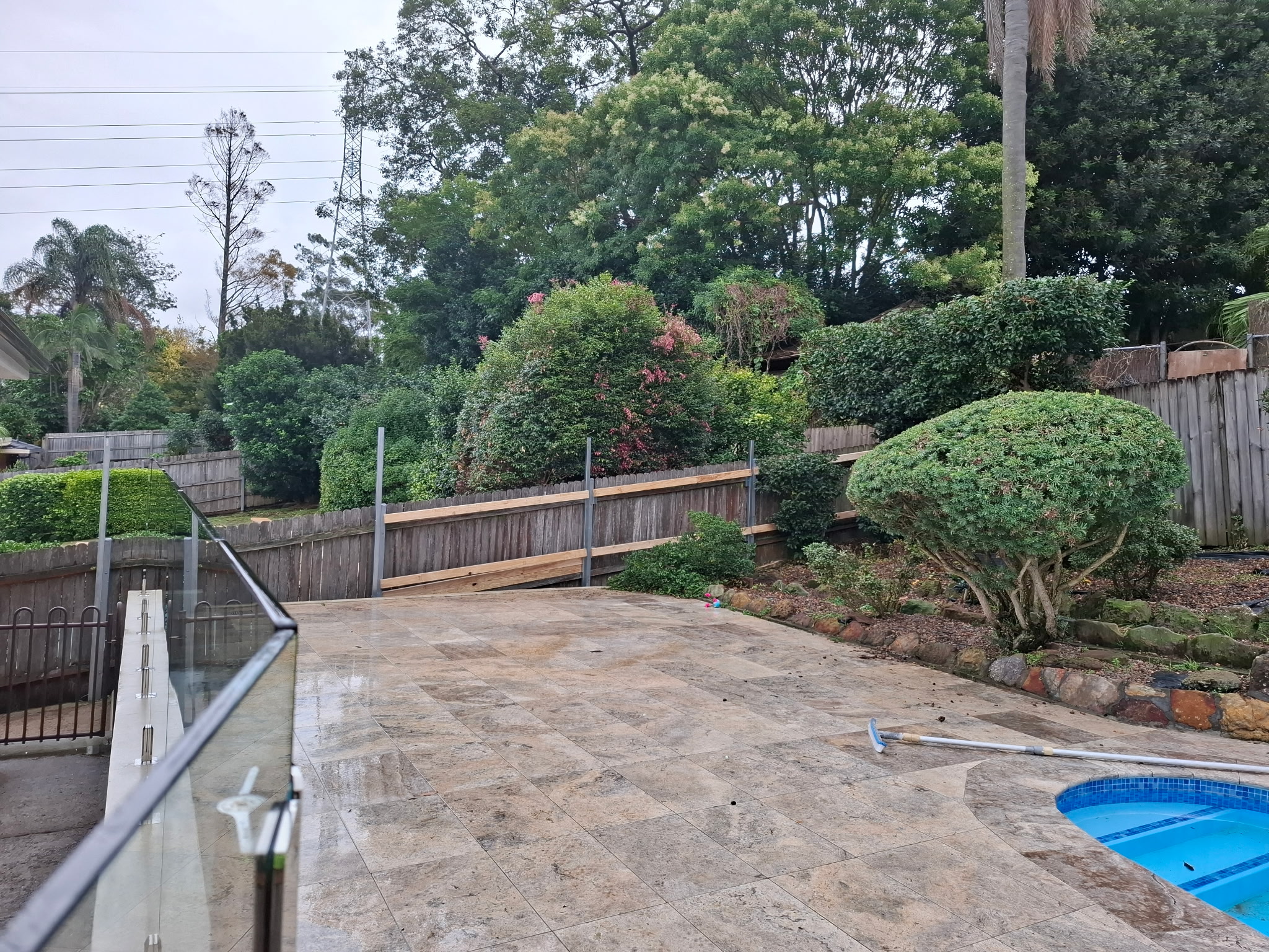 Landscaping and paving